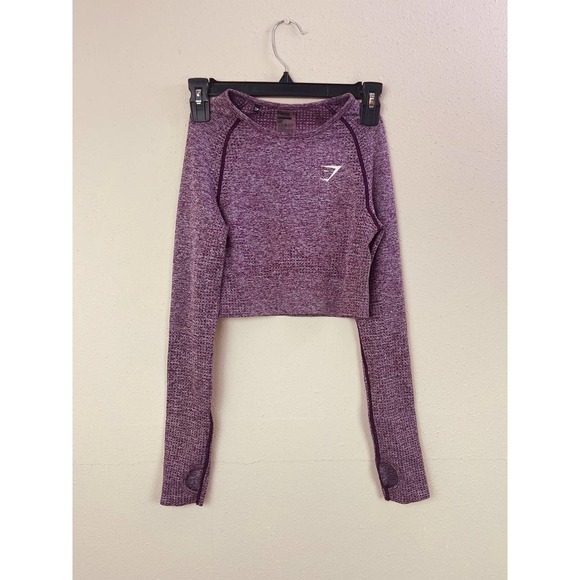 Gymshark Vital Seamless Long Sleeve‎ Crop Top Size Small - Picture 3 of 7